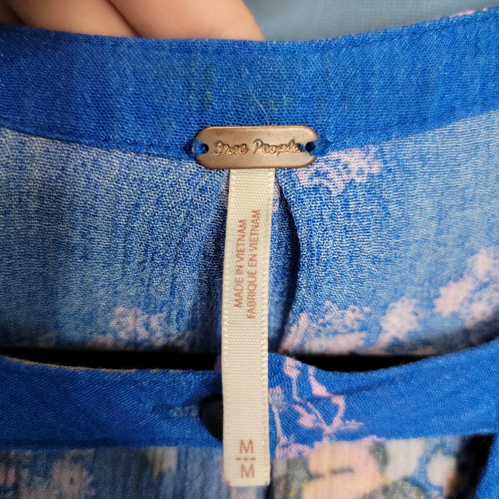 Free People Blue Floral Mini Dress - Picture 7 of 8